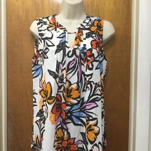 Sleeveless floral top